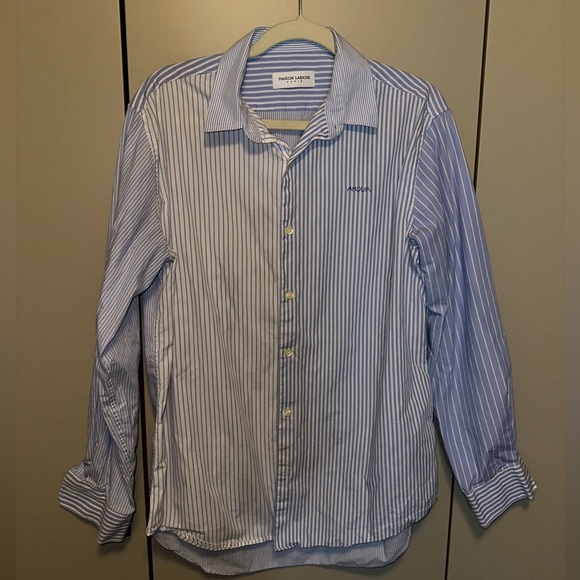 Maison Labiche Blue Breteuil Amour Shirt Size Medium - Picture 8 of 10